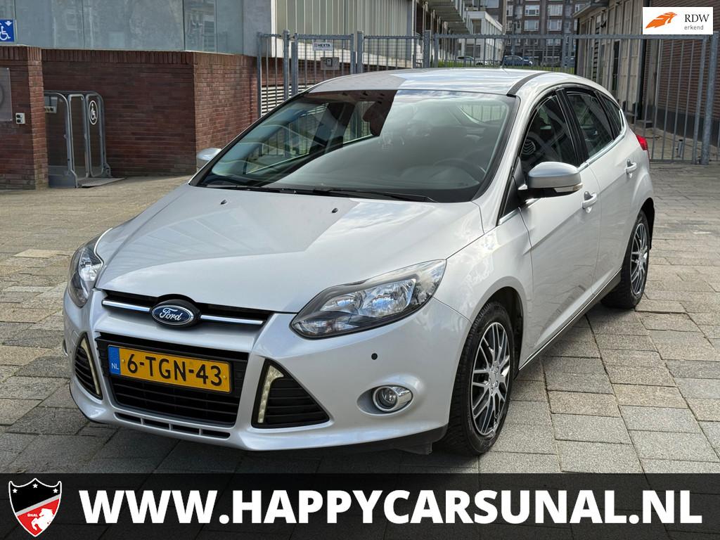 Ford Focus 1.6 EcoBoost Titanium,NIEUWE APK, AIRCO, CRUISE, Auto's, Stof, Gebruikt, Zwart, 4 cilinders