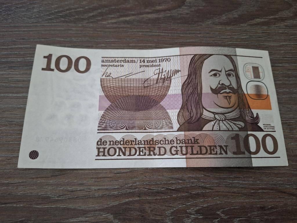 Prachtig biljet 100 gulden Michiel de Ruyter, 1970, Postzegels en Munten, Bankbiljetten | Nederland, Ophalen of Verzenden, 100 gulden