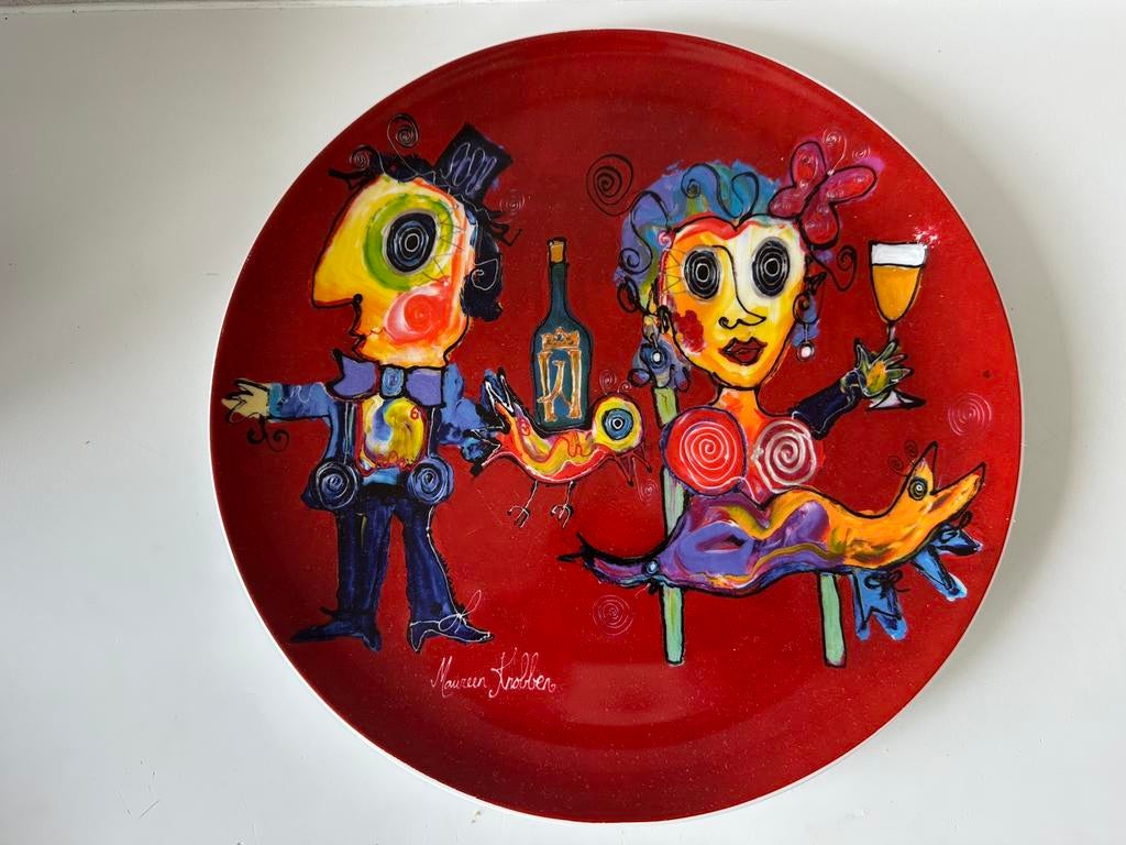 Prachtig Taste of Art bord Maureen Knobben Life is wonderful, Antiek en Kunst, Ophalen of Verzenden