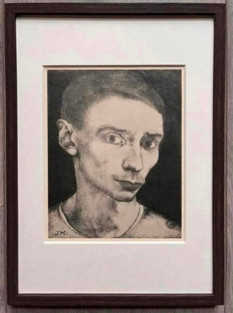 Jan Mankes 1889-1920 / Heliogravure Zelfportret 1923, Antiek en Kunst, Kunst | Etsen en Gravures, Ophalen