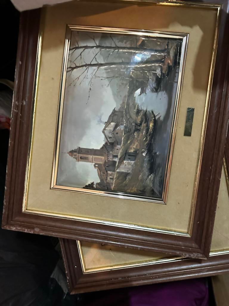 2 Mooie Ingelijste Schilderijen - Landelijke Stijl, Ophalen of Verzenden