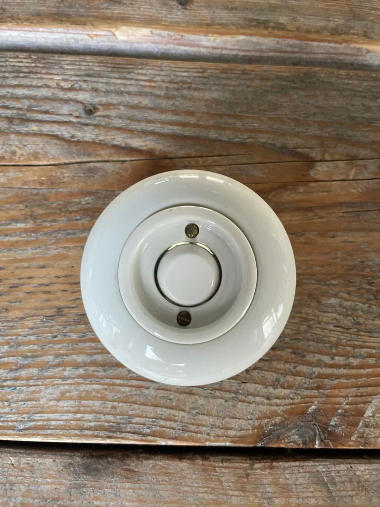 Porseleinen retro schakelaar, Ophalen of Verzenden, Stopcontact