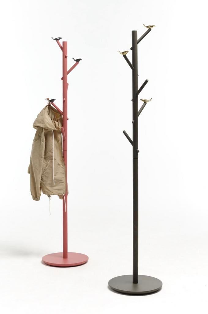 Minotti Italia Birdwatch kapstok massief hout & messing, Huis en Inrichting, Woonaccessoires | Kapstokken, Info@micheldethouars.nl