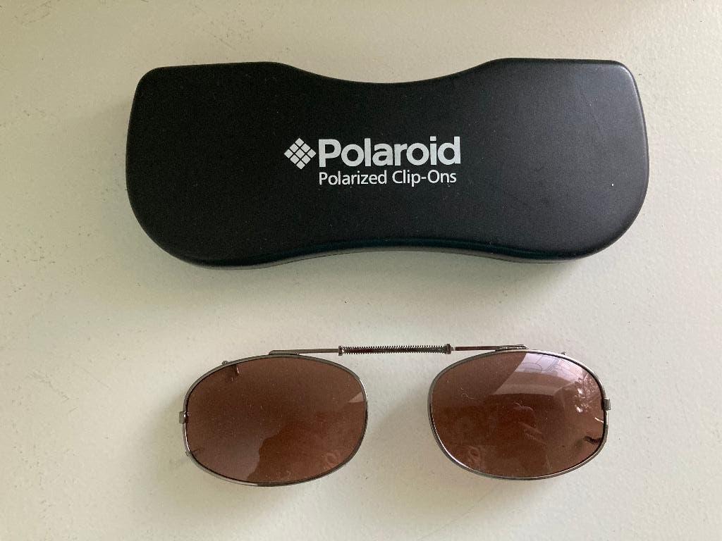 Clip on/overzet zonnebril - Polaroid, Overige merken, Zonnebril, Bruin, Ophalen of Verzenden