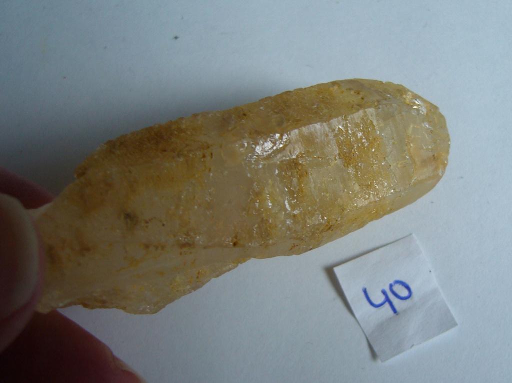 golden healer grote punt bergkristal 40gr lemuriaan puntje, Ophalen of Verzenden, Mineraal