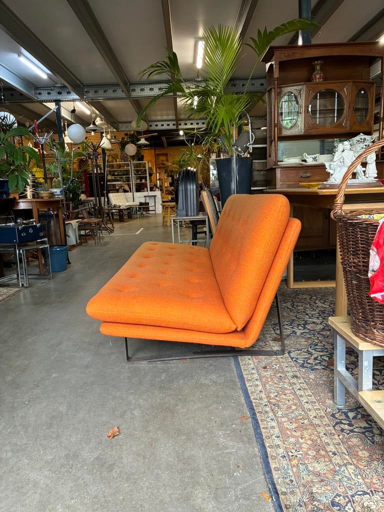 Oranje 3 zitbank Artifort C 683, Kho Liang,, Ophalen, Gebruikt, Minder dan 75 cm, 150 tot 200 cm