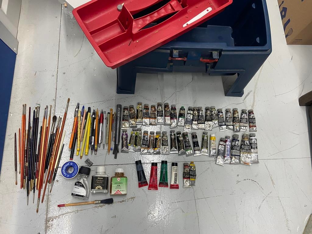 Schilder spullen kunstschilderen verf pencelen, Ophalen of Verzenden, Zo goed als nieuw