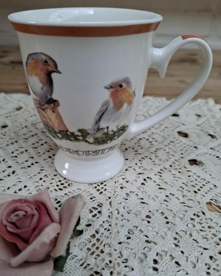 Door Elles, roodborstje, vogel mok, Ophalen of Verzenden, Gebruikt, Vogel, Overige typen