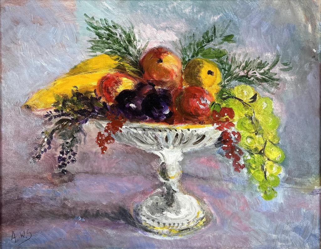 310. Olieverfschilderij, A.W. Schreuder, 2003., Antiek en Kunst, Kunst | Schilderijen | Klassiek, Ophalen of Verzenden