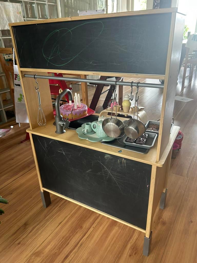 Ikea keukentje/winkeltje met krijtbord, Kinderen en Baby's, Ophalen, Gebruikt, Hout, Speelkeuken