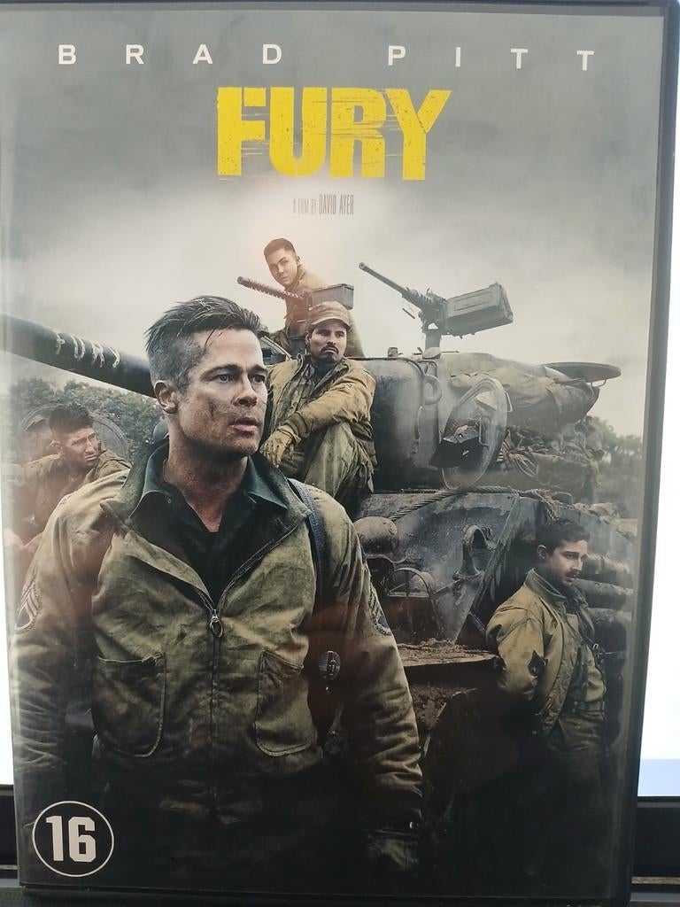 Fury - brad pitt, Vanaf 16 jaar, 1980 tot heden, Ophalen of Verzenden, Zo goed als nieuw