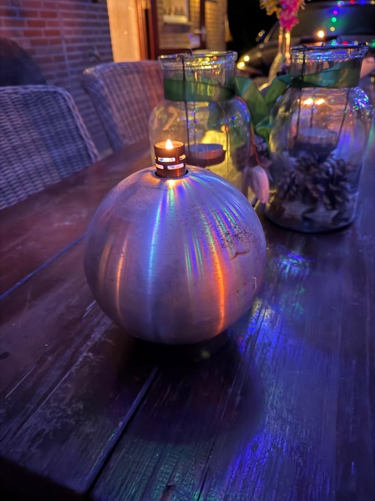 Olielamp Tuinlamp RVS, Minder dan 50 watt, Overige typen, Batterij, Ophalen of Verzenden