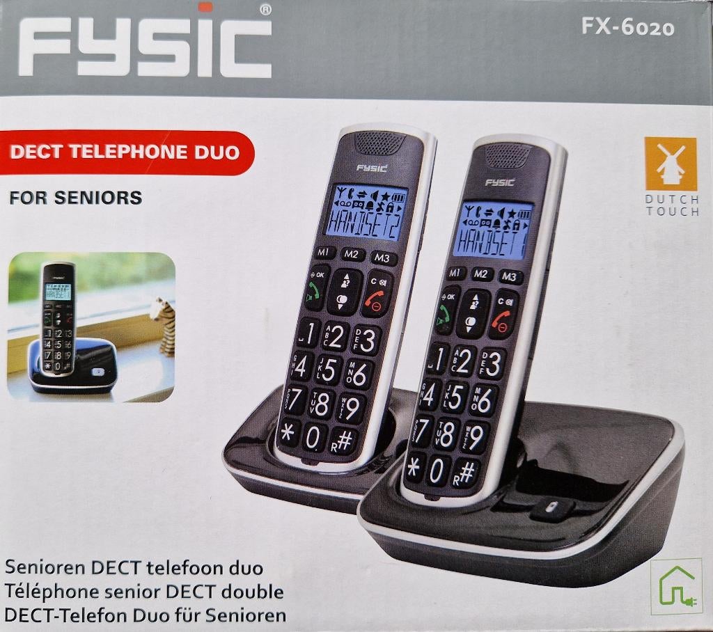 Fysic dect telefoon duo (FX-6020), Ophalen of Verzenden, Nieuw, 2 handsets