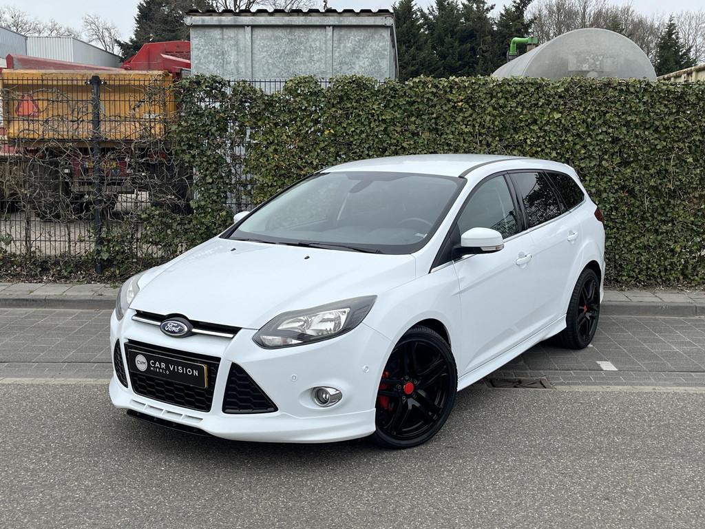 Ford Focus Wagon 1.0 EcoBoost ST-Line Navi * Cruise * Nieuwe, Euro 5, Gebruikt, Wit, Handgeschakeld