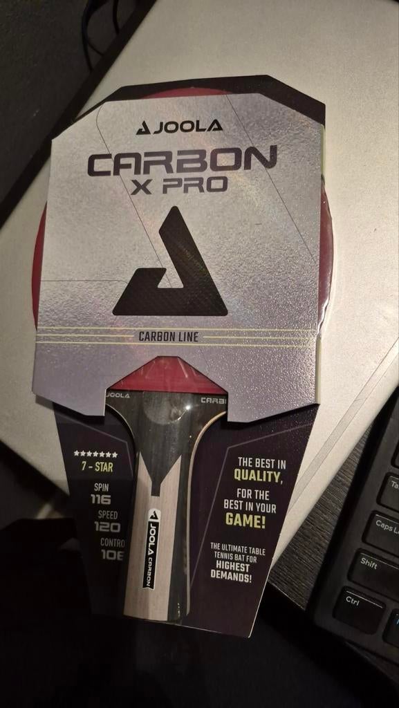 Joola Carbon X Pro Tafeltennisbatje - 7 Sterren, Sport en Fitness, Tafeltennis, Ophalen of Verzenden, Nieuw, Net, Batje(s) of Balletje(s)