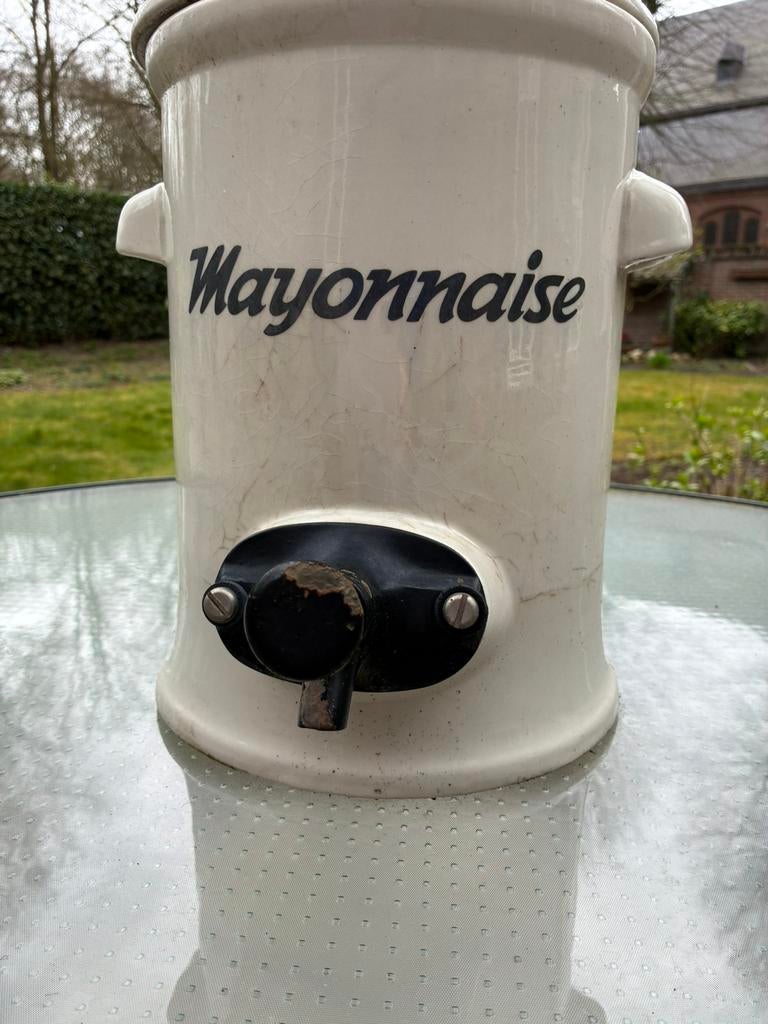 In goede staat mayonaise pot van porselein helemaal heel, Antiek en Kunst, Ophalen