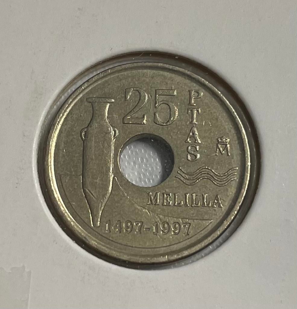 25 pesetas Spanje 1997, Ophalen of Verzenden, Overige landen