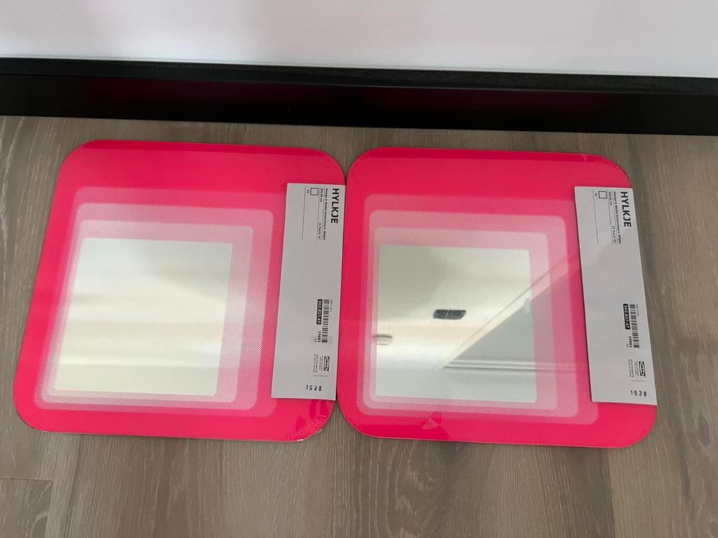 Nieuw: 2 nieuwe plak spiegels, Minder dan 50 cm, Ophalen of Verzenden, Zo goed als nieuw, Minder dan 100 cm