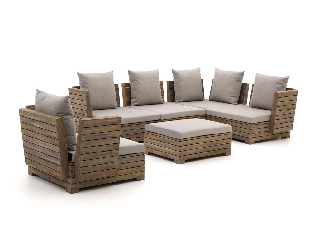 Loungeset Rough van Kees Smit, teakhout, Tuin en Terras, Tuinsets en Loungesets, Zo goed als nieuw, Loungeset, Teakhout, 5 zitplaatsen