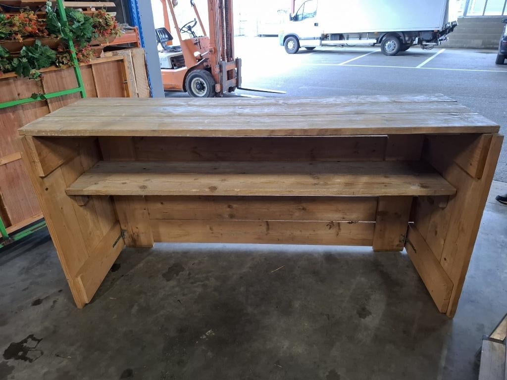 houten inklapbare tafel 2.00 x 0.50      3 stuks!, Ophalen, Zo goed als nieuw, Rechthoekig, Hout