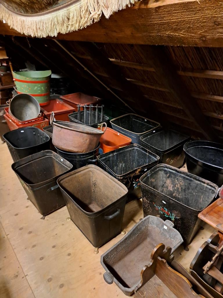 Koperen houtbak, Antiek en Kunst, Ophalen of Verzenden