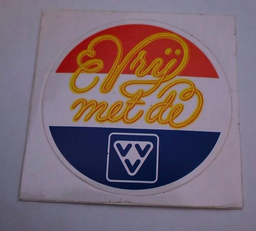 Sticker Vrij met de V.V.V, Ophalen of Verzenden, Bedrijf of Vereniging