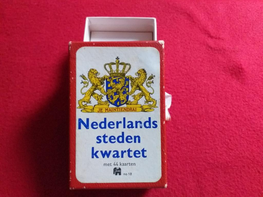 Kwartet. Nederlands steden kwartet. Jumbo. 1965., Verzamelen, Speelkaarten, Jokers en Kwartetten, Ophalen of Verzenden, Gebruikt