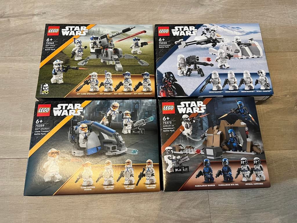 Lego Star Wars battlepacks 75320, 75345, 75359, 75373- nieuw, Ophalen of Verzenden, Nieuw