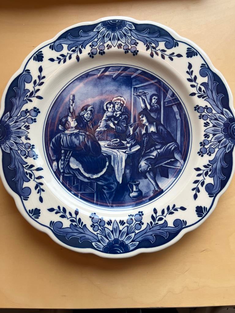 Delftsblauw Wandbord Regina - Oplage 436, Ophalen of Verzenden