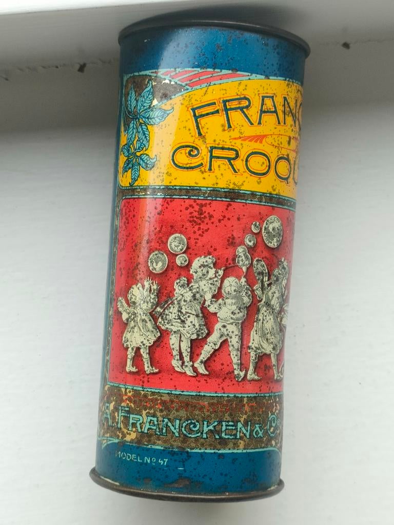 Francken chocolade croquetten blik Koog aan de Zaan Zaandijk, Verzamelen, Blikken, Ophalen of Verzenden, Gebruikt, Overige