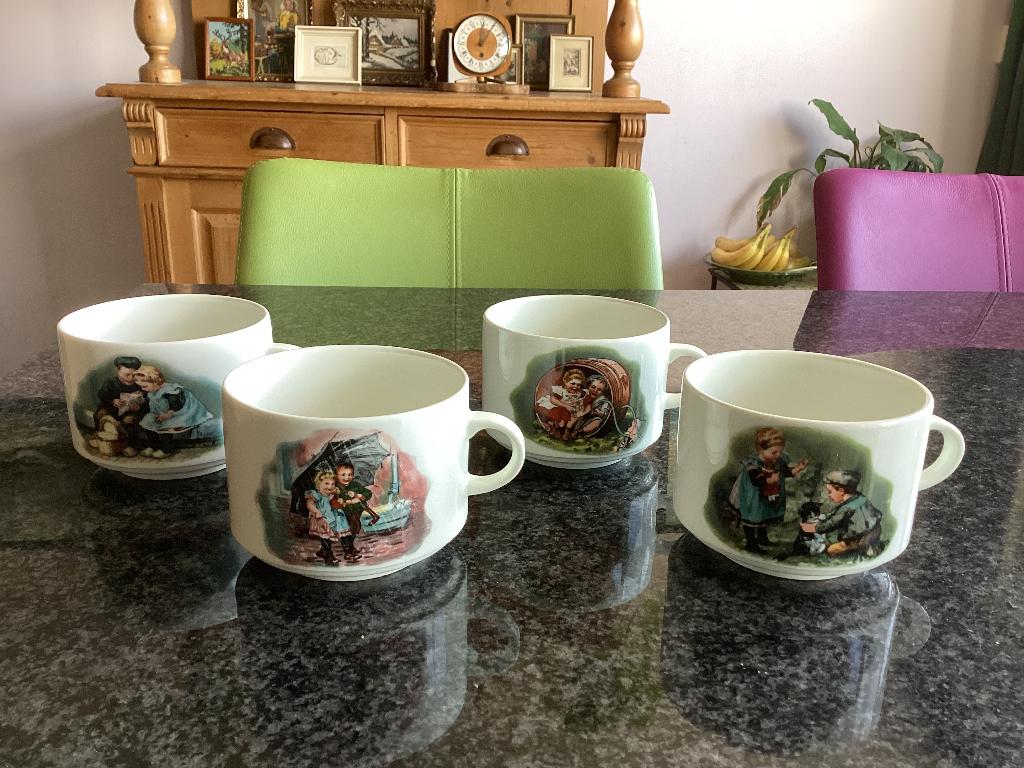 Soepkommen, porselein, mok, Royco, Villeroy, Boch, vintage, Ophalen, Gebruikt, Kom(men), Overige stijlen