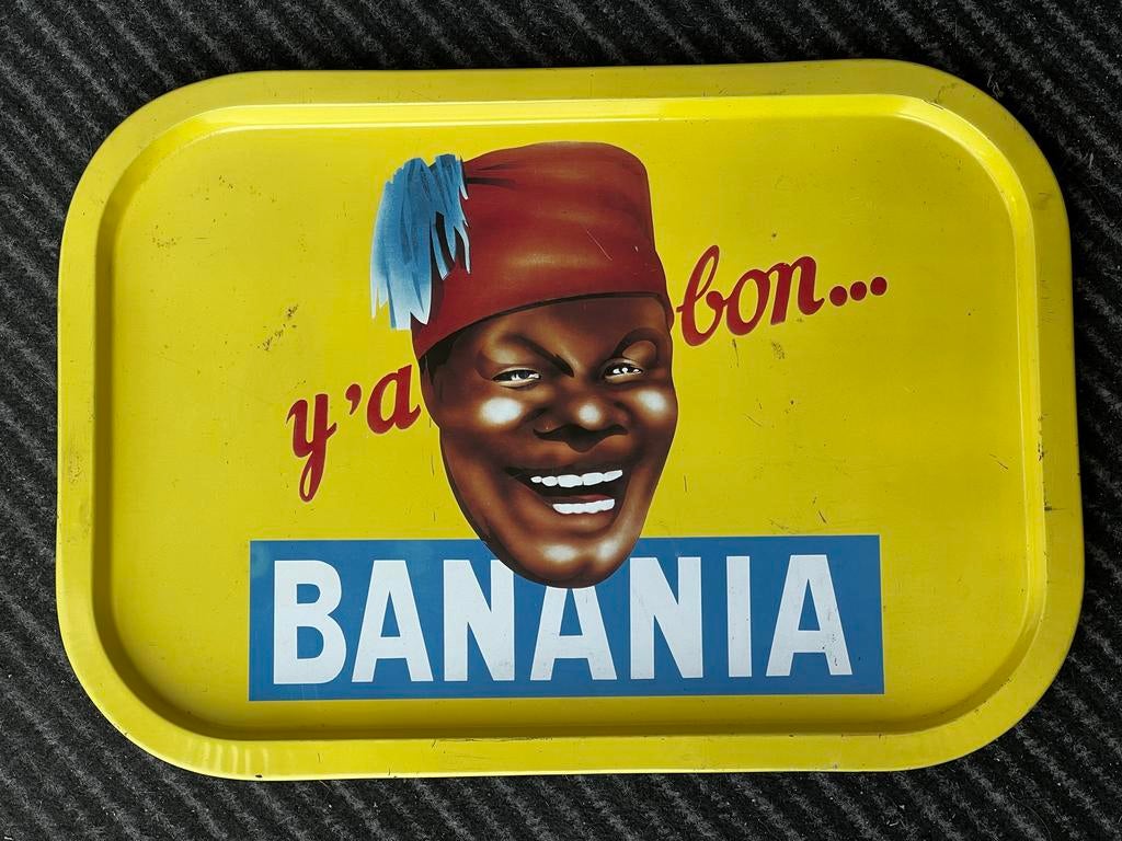 Banania Dienblad en Auto Blik - Vintage Reclame, Gebruiksvoorwerp, Ophalen of Verzenden, Zo goed als nieuw, Banania