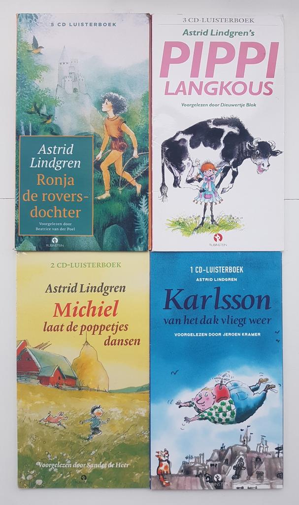 4x Luisterboek Astrid Lindgren oa. Pippi, Karlsson, Michiel, Boeken, Luisterboeken, Ophalen of Verzenden, Astrid Lindgren, Cd
