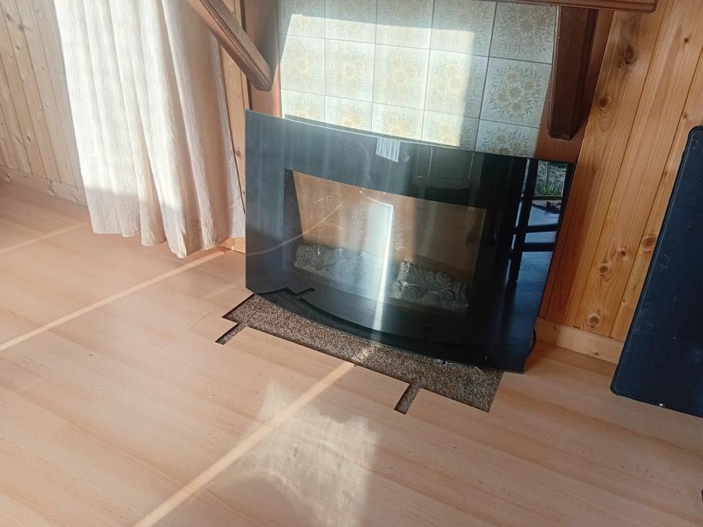 Elektrisch kacheltje met vlam effect, Ophalen of Verzenden, Gebruikt, Vrijstaande haard, Elektrische haard