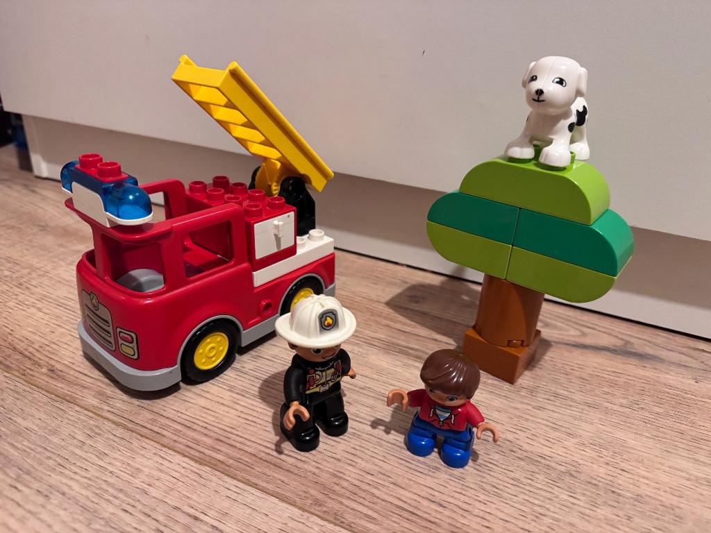 Lego duplo brandweertruck 10901, Ophalen of Verzenden, Gebruikt, Complete set, Duplo