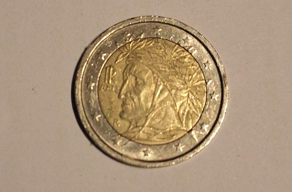 2 Euro Italië 2002 - Dante Alighieri, Postzegels en Munten, Munten | Europa | Euromunten, Ophalen of Verzenden, Italië, Overige waardes