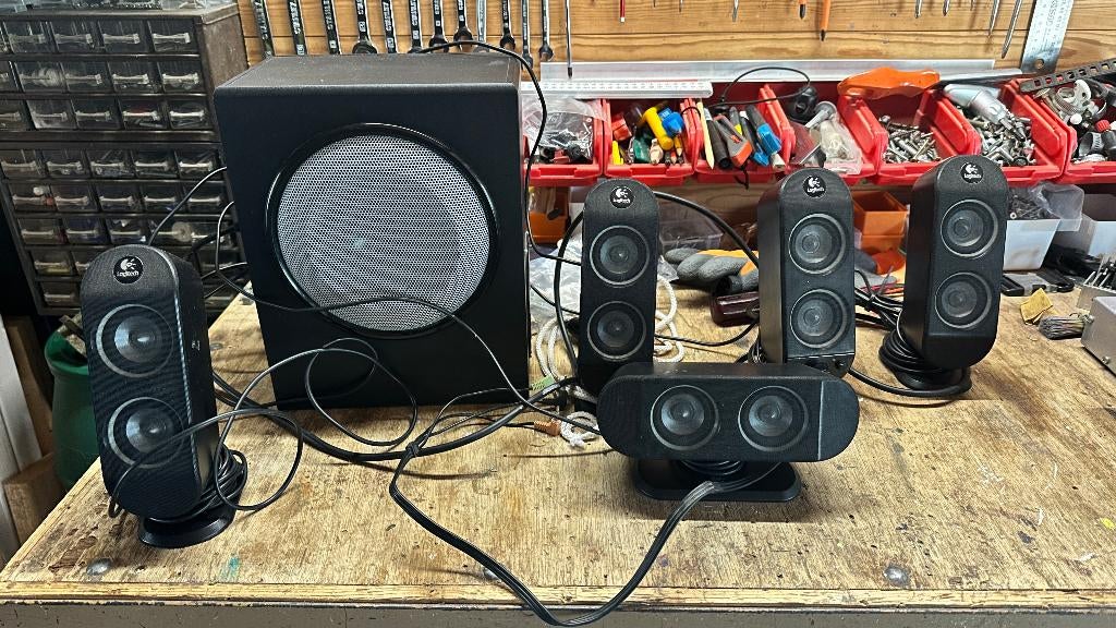 Speakerset voor PC, Ophalen, Gebruikt, Audiokanaal 5.1, Logitech, Creative