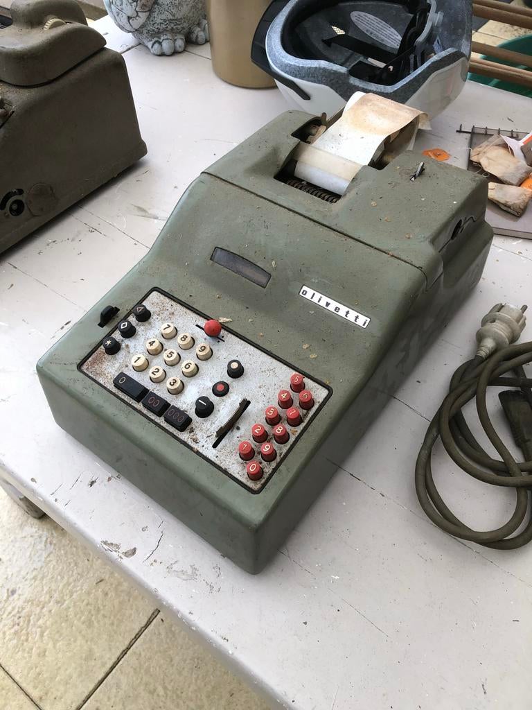 Vintage Olivetti en Burroughs Rekenmachine, Antiek en Kunst, Ophalen of Verzenden