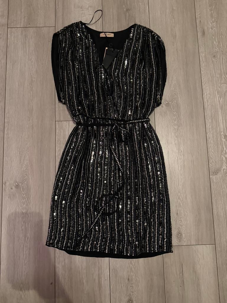 Twinset Jurk Italiaanse Maat 40 - Nieuw!, Zwart, Nieuw, Ophalen of Verzenden, Maat 36 (S)