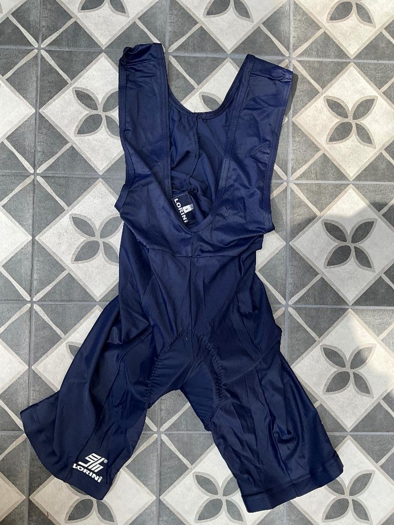 Lorini Korte Fietsbroek/Wielerbroek Heren Blauw Maat 4/L, Fietsen en Brommers, Heren, Nieuw, Ophalen of Verzenden, Emmen