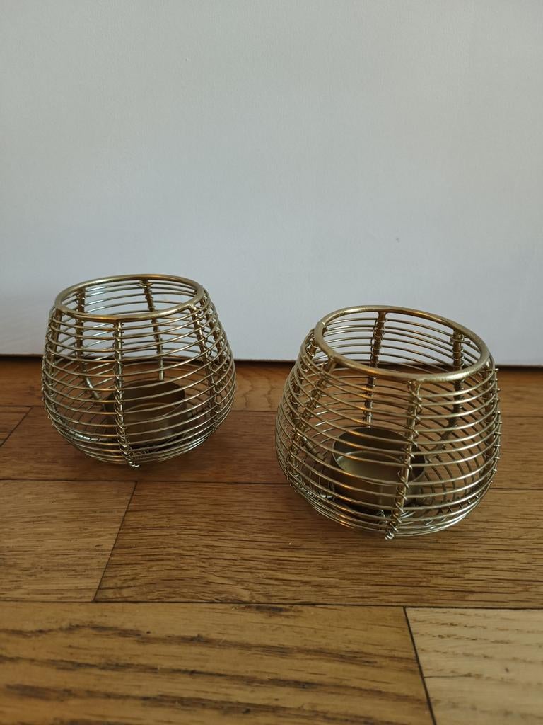 Waxinelicht kandelaars, Overige kleuren, Ophalen of Verzenden, Zo goed als nieuw, Metaal