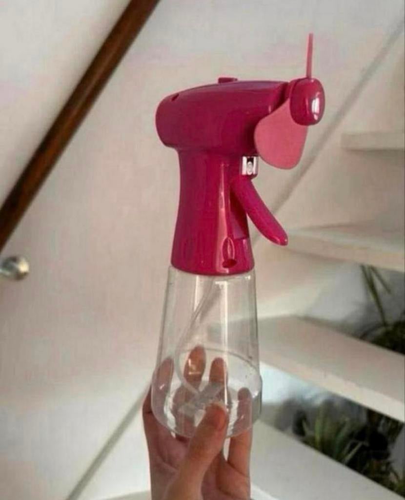 Draagbare ventilator met mist - roze variant, Ophalen of Verzenden, Tafelventilator