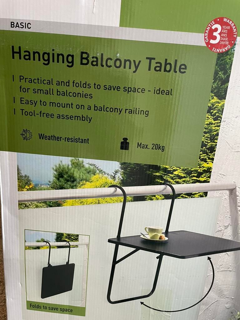 Hangende balkontafel, Ophalen of Verzenden, Nieuw, Ongediertebestrijding