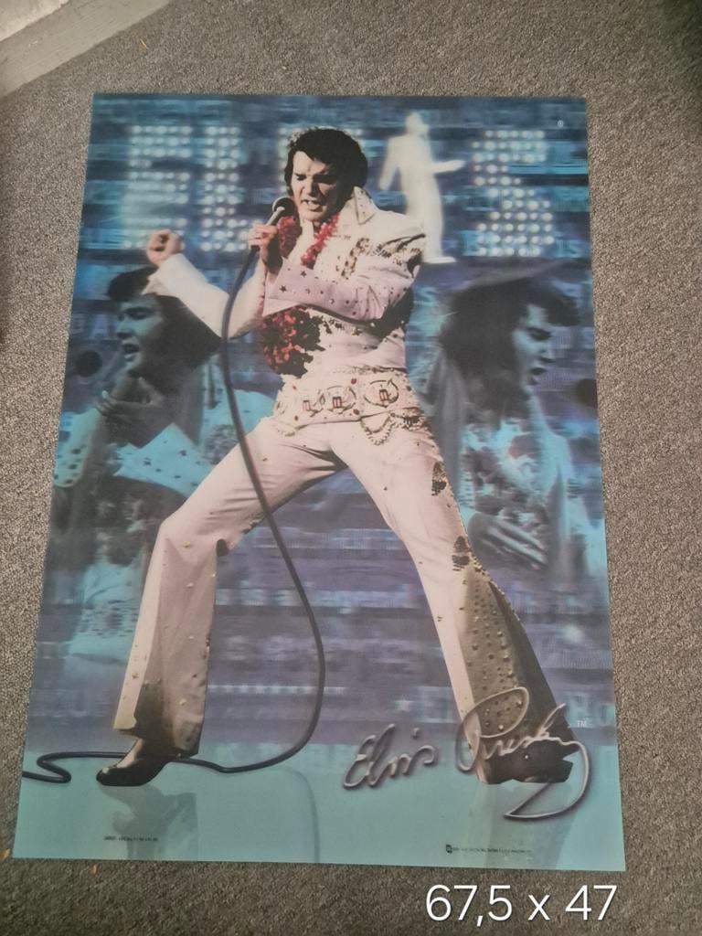Poster plaat Elvis Presley, Verzamelen, Posters, Ophalen of Verzenden, A1 t/m A3, Film en Tv