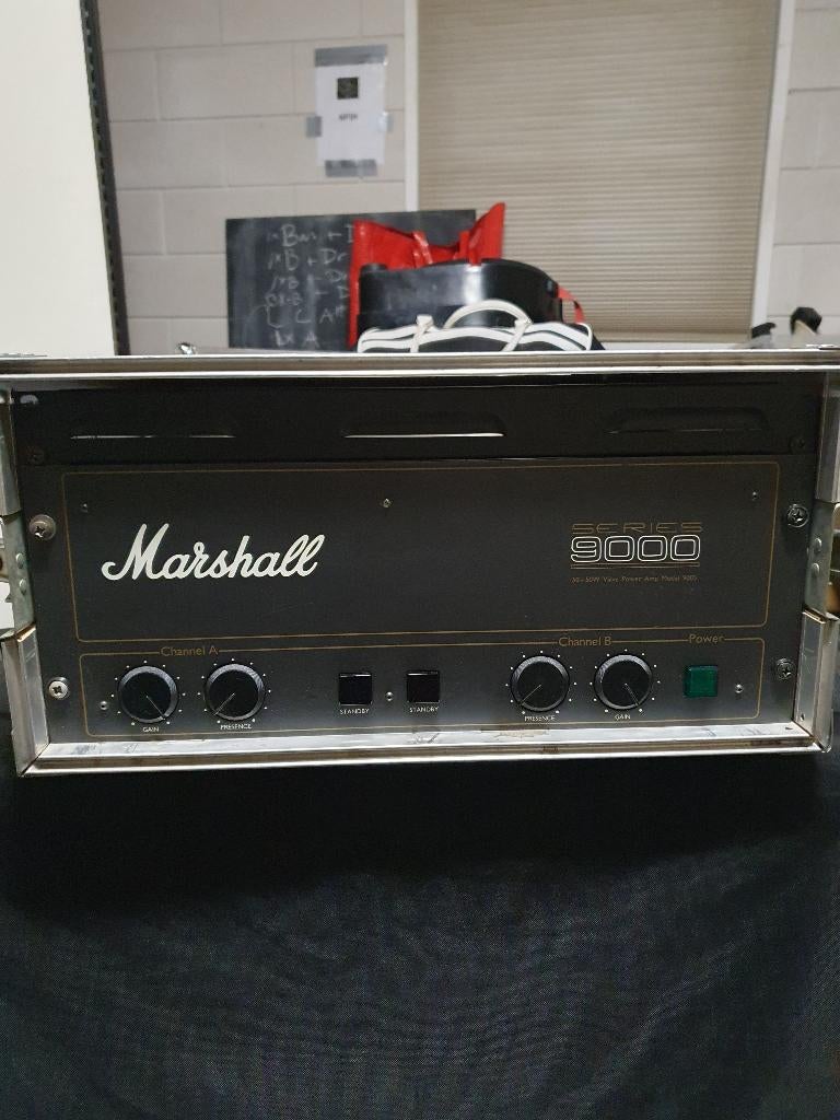 Marshall 9000 stereo buizen eindversterker 50/50 watt, Ophalen, Gebruikt, Gitaar, 50 tot 100 watt