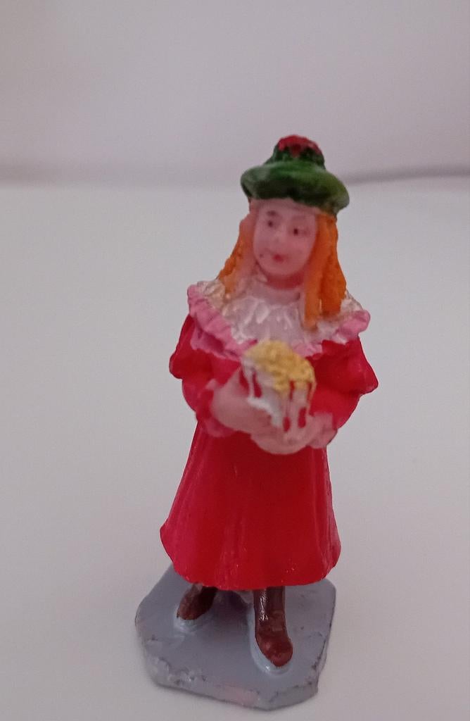 Lemax meisje met popcorn, Lemax figuur Kerstdorp, Diversen, Kerst, Ophalen of Verzenden