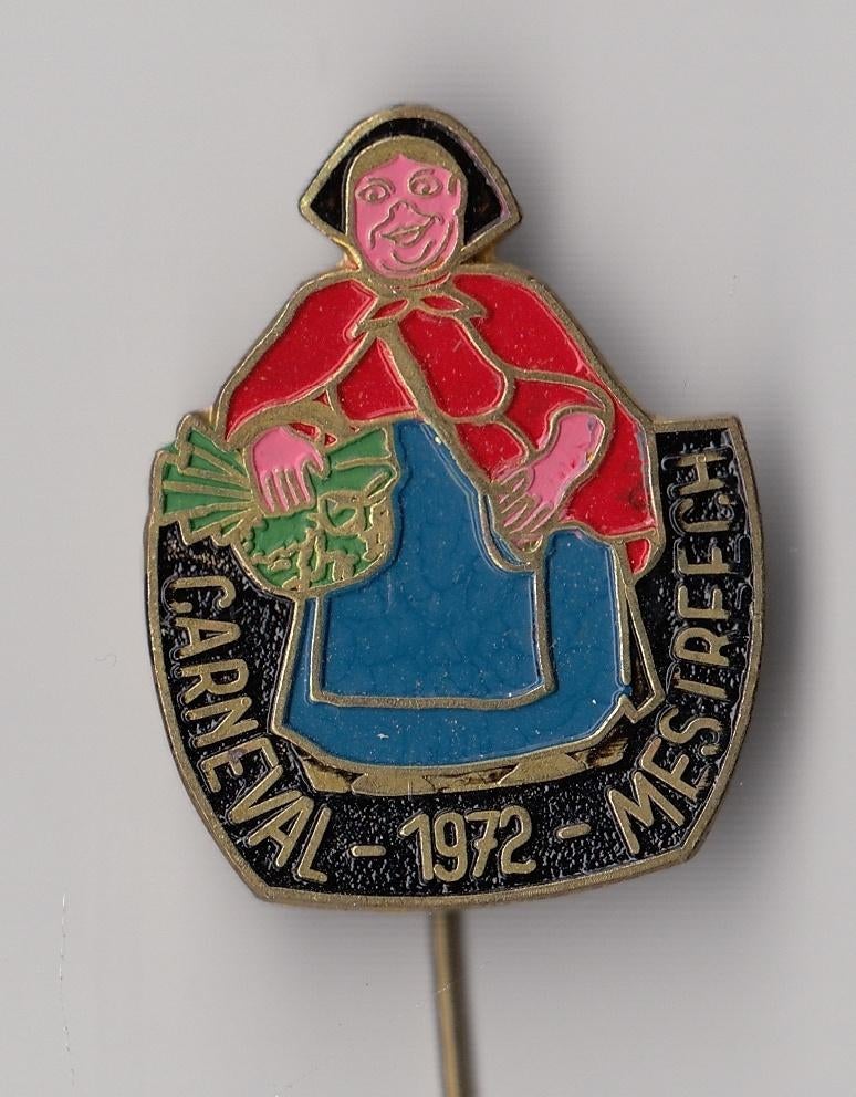 Carnaval Mestreech 1972 Maastricht speldje, Verzamelen, Gebruikt, Niet vindbaar, Niet vindbaar, Speldje of Pin