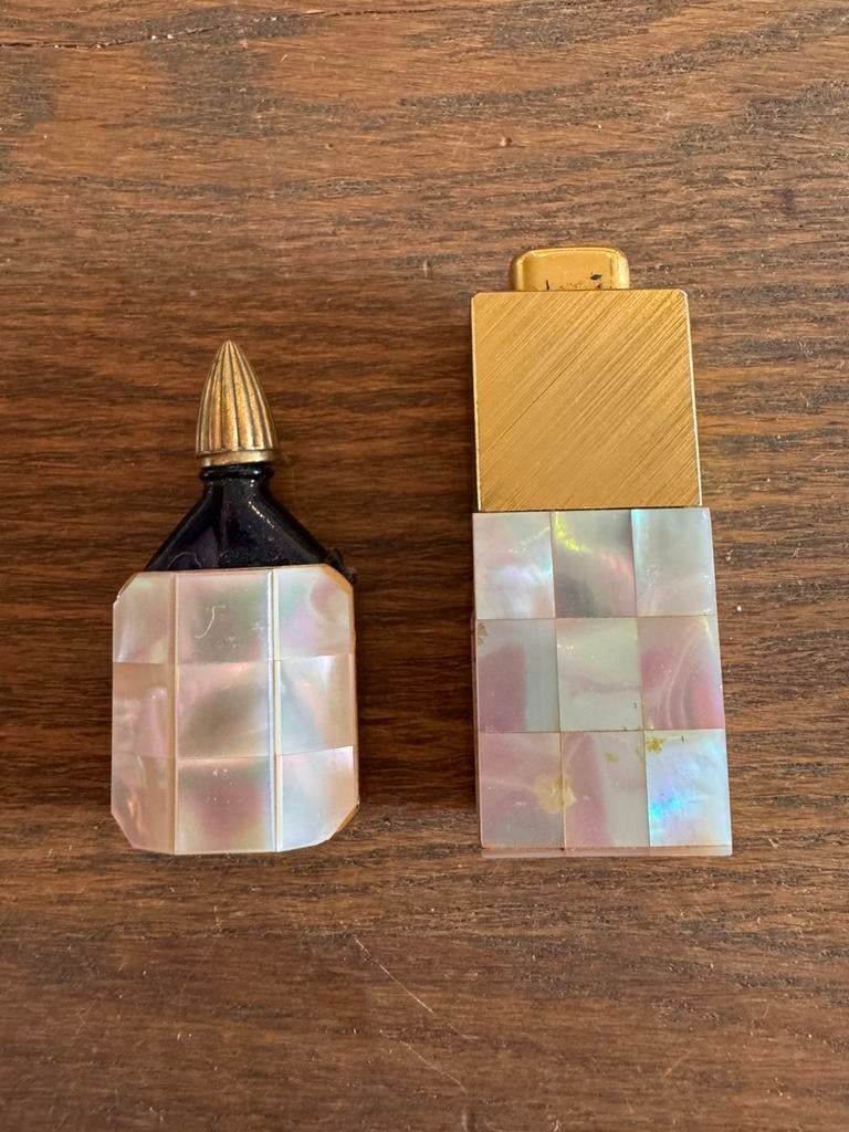 Parelmoer parfum houders, Ophalen of Verzenden, Gebruikt