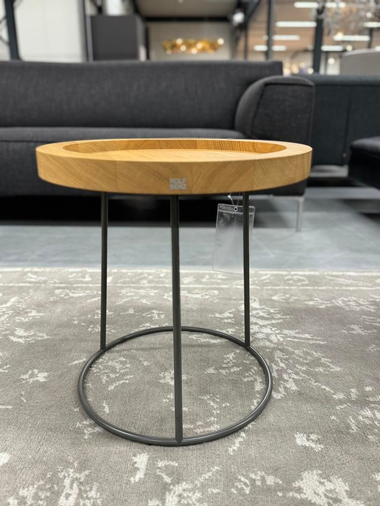 Nieuw Rolf Benz 978 bijzettafel eiken hout Design Tafel, Minder dan 55 cm, Rond, Nieuw, Ophalen of Verzenden