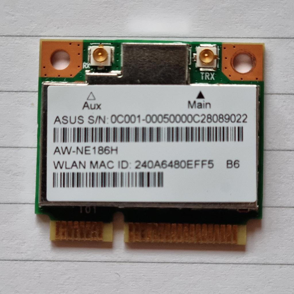 ASUS AW-NE186H WiFi 4 - Mini PCIe kaart, Computers en Software, Netwerkkaarten, Ophalen of Verzenden, Gebruikt, Intern, ASUS